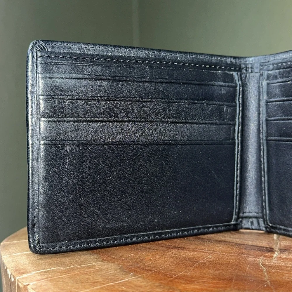 COACH Signature Embossed Leather Bifold Wallet - Picture 9 of 13